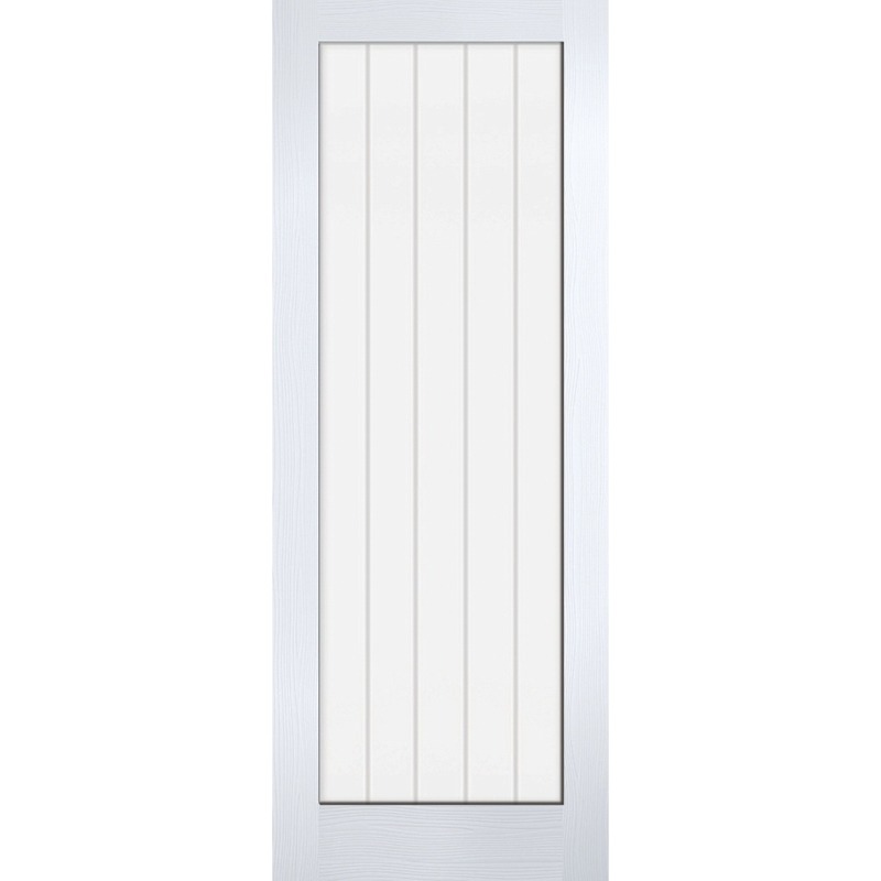 Internal White Moulded Textured Vertical 1 Light Door